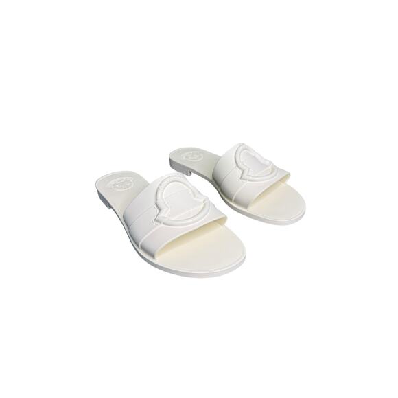 Moncler NIB Mon Ligo Slides in White Size 39 - Picture 10 of 14